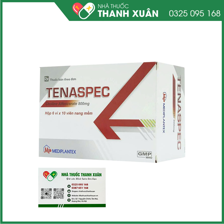 Thuốc Tenaspec điều trị các triệu chứng suy giảm chức năng tuần hoàn não, giúp cải thiện chứng sa sút trí tuệ, giảm chức năng vận động ở những người suy giảm trí nhớ